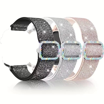 Women's Soft Nylon Buckle Bracelet for Apple Watch Ultra Band 46mm 44mm 45mm 40mm 42mm Series 11/10/9/8/7/6/5/4/SE3