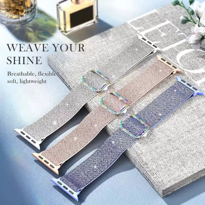 Women's Soft Nylon Buckle Bracelet for Apple Watch Ultra Band 46mm 44mm 45mm 40mm 42mm Series 11/10/9/8/7/6/5/4/SE3