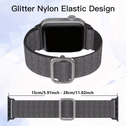 Women's Soft Nylon Buckle Bracelet for Apple Watch Ultra Band 46mm 44mm 45mm 40mm 42mm Series 11/10/9/8/7/6/5/4/SE3