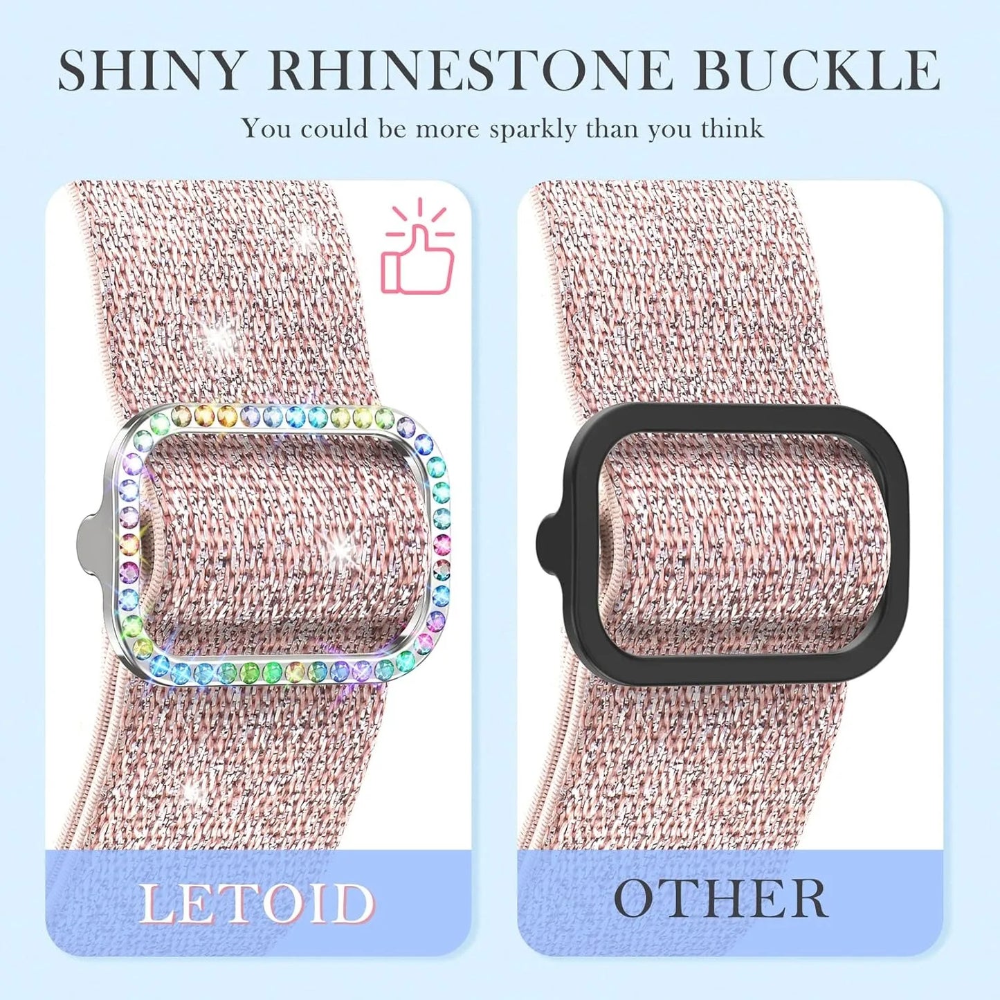 Women's Soft Nylon Buckle Bracelet for Apple Watch Ultra Band 46mm 44mm 45mm 40mm 42mm Series 11/10/9/8/7/6/5/4/SE3