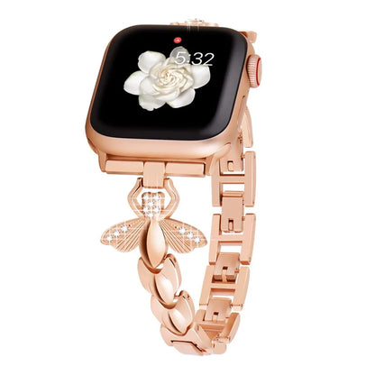 Women's Stainless Steel Diamond Bracelet for Apple Watch Band iWatch Series Ultra/10/9/8/7/6/5/4/3/SE